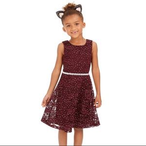 NWT Speechless Girls Glitter Lace Dress size 14